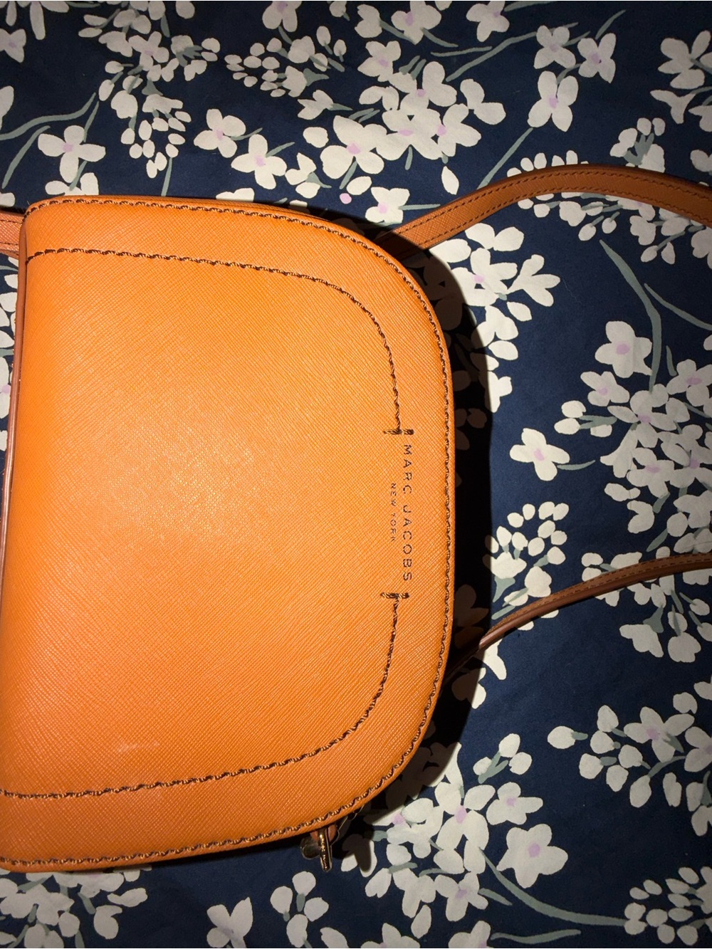 Marc Jacobs Bright Orange Leather Crossbody Bag